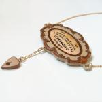 Large Ouija Board Pendant And Gold Chain Necklace