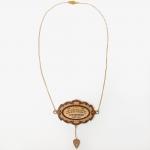 Large Ouija Board Pendant And Gold Chain Necklace