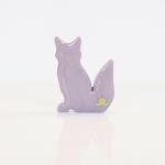 Lilac Fox Figurine With Yellow Flowers