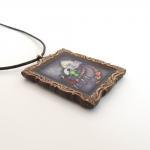 Hansel And Gretel Fairy Tale Pendant And Cord..